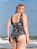 Maiô FORRADO com Recorte e Drapeado Busto Estampado Plus Size - Imagem 2