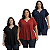 Kit 3 Blusas Femininas Soltinhas Manga Curta Viscolycra Várias Cores - Imagem 1