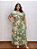 Vestido Feminino Longo Plus Size em Crepinho Transpassado e Acinturado - Imagem 2