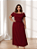 Vestido Feminino Longo Crepe Duna Decote Ciganinha e Alças Plus Size - Imagem 1