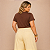 T-shirt Casual e Descolada Plus Size Manga Curta Estampa Coach - Imagem 7