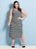 Vestido Feminino Plus Size Longuete Listrado - Imagem 1