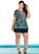 Conjunto Plus Size Shorts Marinho com Blusa Estampada - Imagem 1