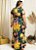 Vestido Longo Plus Size Transpassado Estampa Floral - Imagem 3
