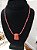 Colar Coral Natural com Swarovski - Imagem 1