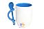 Caneca Com Colher Colorida Cerâmica 325ml Para Sublimação - Imagem 7