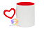 Caneca Alça Coração Personalizada Colorida Porcelana 325ml (Diversas Cores!) Personalização Já Inclusa! - Imagem 3