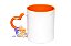 Caneca Alça Coração Personalizada Colorida Porcelana 325ml (Diversas Cores!) Personalização Já Inclusa! - Imagem 9