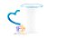 Caneca Alça Coração Personalizada Borda e Alça Colorida Porcelana 325ml (Diversas Cores!) Personalização Já Inclusa! - Imagem 5