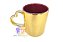 Caneca Cromada Personalizada Degradê Alça Coração Interior Colorido Porcelana 325ml (Diversas Cores!) Personalização Já Inclusa! - Imagem 3