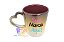 Caneca Cromada Personalizada Degradê Alça Coração Interior Colorido Porcelana 325ml Personalização Já Inclusa! - Imagem 1