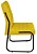 Cadeira Escritório ou Sala de Jantar Jade em Courino Amarelo Pés em Aço na Cor Preto - Imagem 4