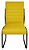 Cadeira Escritório ou Sala de Jantar Jade em Courino Amarelo Pés em Aço na Cor Preto - Imagem 2