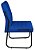 Cadeira de Escritório ou Sala de Jantar jade em Courino Azul Marinho Pés em Aço - Imagem 1