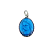 Medalha Rainha da Paz e Jesus Misericordioso 1,6 cm, Resinada Azul - Medjugorje - Imagem 2