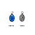 Medalha Rainha da Paz e Jesus Misericordioso 1,6 cm, Resinada Azul - Medjugorje - Imagem 4