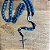 Terço Medjugorje cordão preto  N. Sra. Rainha da Paz madeira azul  Medjugorje - Imagem 1