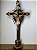 Crucifixo 50cm Ornado com base Resina Colorido - Imagem 1