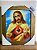 Quadro 20 x 25 moldura Dourada Sagrado Coração de Jesus - Imagem 1