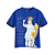 Camiseta de São Miguel Arcanjo Azul com oração - Adulto - Imagem 1