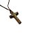 Cordão Cruz Madeira Cilíndrica 6cm Chagas de Cristo São Bento Ouro Velho - Imagem 3