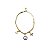 Pulseira Folheada Pedrinha Strass Azul- Nossa Senhora Aparecida - Imagem 1