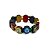 Pulseira Infantil Madeira Multicor com 11 oval Devoção - Imagem 1