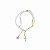 Pulseira Terço Cristal Vidro 4mm redondo Branco - Imagem 1