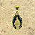 Medalha Milagrosa 10mm - Dourada Resinada Azul - Imagem 5