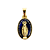Medalha Milagrosa 20 mm - Dourada Resinada Azul - Imagem 4