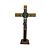 Crucifixo Madeira São Bento 33 cm Para Mesa - Parte Níquel - Imagem 1