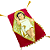 Menino Jesus de Resina 29cm Com Almofada - Imagem 2