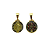 Medalha de São Bento 13 mm Dourada - Resinada - Imagem 5