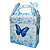 Caixa Maleta Tema Borboleta Azul Sem Personalização - Imagem 1