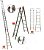 Escada Extensível De Alumínio 13 Degraus  4,45 x 7,45 Prorosca - Imagem 1