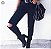 Calça Jeans Lady Rock Cintura Alta Rasgada Black - Imagem 2