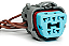 Plug Conector Chicote Bomba Combustível Honda Civic 1.7 2001 a 2006  Honda Fiti 1.5 1.5 HRV - 1 X - Imagem 2
