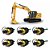 Plug Conector Chicote Bico Injetor Caterpillar 320D Cammon Rail - Kit com 6 - Imagem 1