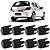Kit 8 Bucha Reparo Limitador de Porta Chevrolet Vectra 2006 2007 2008 2009 2010 2011 - Imagem 2