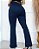 Calça Flare Jacquard Linho com Cinto - Marinho - Imagem 4