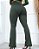 Calça Flare Jacquard Linho com Cinto - Verde Musgo - Imagem 2