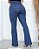 Calça Flare Jacquard Linho com Cinto - Azul Mescla - Imagem 4