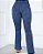 Calça Flare Jacquard Linho com Cinto - Azul Mescla - Imagem 3