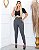 Legging Malha Pop com Cinto Embutido - Cinza - Imagem 1