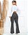 Calça Flare com Zíper e Bolsos Preta Mescla - Imagem 2