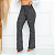 Calça Flare Social Feminina Jacquard Com Elastano E Zíper Modeladora Elegante - Imagem 1