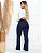 Calça Flare com Zíper e Bolsos Azul Marinho - Imagem 3