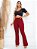 Calça Flare com Zíper e Bolsos Vinho - Imagem 2