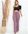 Calça Flare com Zíper e Bolsos Lavanda - Imagem 1