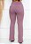 Calça Flare com Zíper e Bolsos Lavanda - Imagem 4